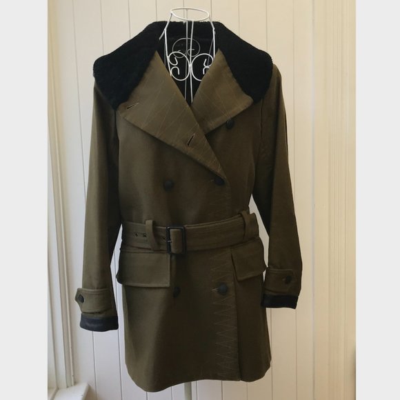 rag & bone Jackets & Blazers - Rag & Bone Coat with Shearling Collar